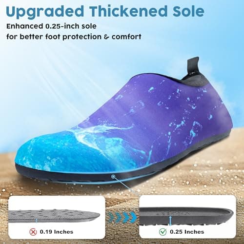 Metog Unisex Water Shoes Quick-Drying Beach Aqua Shoes for Women Men Blue Whale 12-13 W/ 11-12 M US - Thumbnail 4