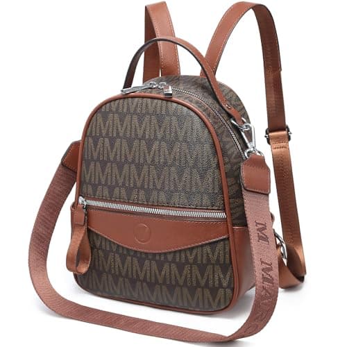 VANSARTO Mini Backpack Purse for Women Multi Pocket Small Backpacks Ladies Convertible Shoulder Handbags Designer Travel Backpack with Wide Strap, Coffee/Brown - Image 1