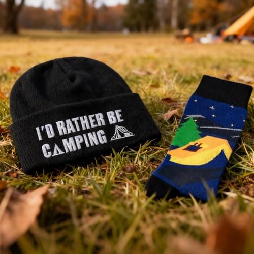 GOAUS Camping Gifts Funny Hat and Socks, Gifts for Men Boys Dad Son Husband Boyfriend Grandpa - Thumbnail 5