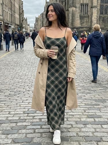 ZAFUL Womens Summer Maxi Dress Spaghetti Strap Mesh Stretch A Line Dresses 2026 Gingham Cute Casual Beach Vacaion Slip Long Sundress Spring Clothing Black X-Large - Thumbnail 4