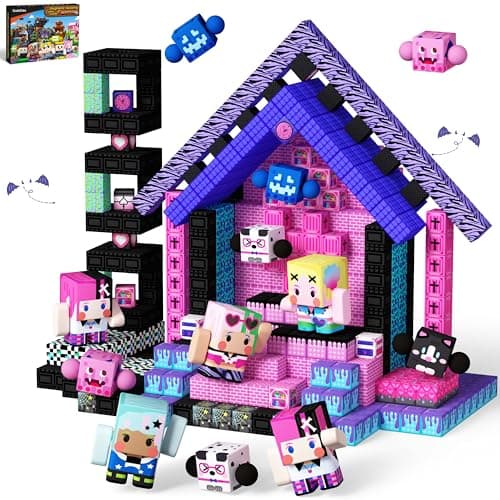 GobiDex 108PCS Magnetic Building Blocks & Figures Playset - STEM Princess Sensory Toys to Build a MagWonder World, Pretend Play Birthday Gift for Girls Ages 3+ (0.8 in) - Image 1