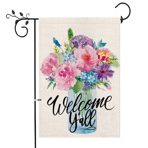Spring Garden Flag for Outside, Spring Welcome Garden Flags 12x18 Double Sided, Summer Seasonal Flower Yard Outdoor Flag - Image 1