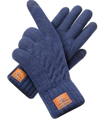 CHENMEI Winter Gloves for Men Women-Warm TouchScreen Cold Weather Gloves,Wool Knit Thermal Adults Gloves for Driving Texting - Image 1