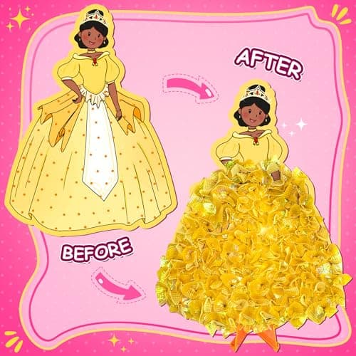 ZUNIRA Poke Art Kits Dream Princess Mess-Free DIY Crafts for Kids Ages 3+ - Thumbnail 4