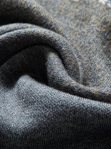 ALLOVIN Men’s Gradient Stripe Knit Sweater – Slim Fit, Soft Wool Blend, Warm & Stylish for Fall Winter | Gray Green | X-Large - Thumbnail 6