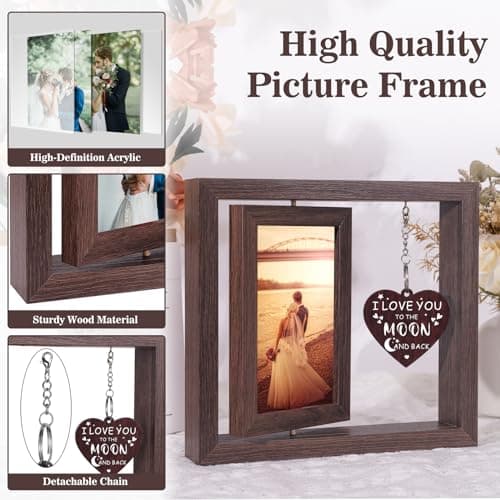 Boiveco Wedding Gifts for Couples 2026 Love Picture Frame 4x6 Romantic Mr and Mrs Anniversary Wedding Engagement Gifts for Him Her Boyfriend Girlfriend Wife Husband, Newlywed Fiance Gift for Women Men - Thumbnail 6