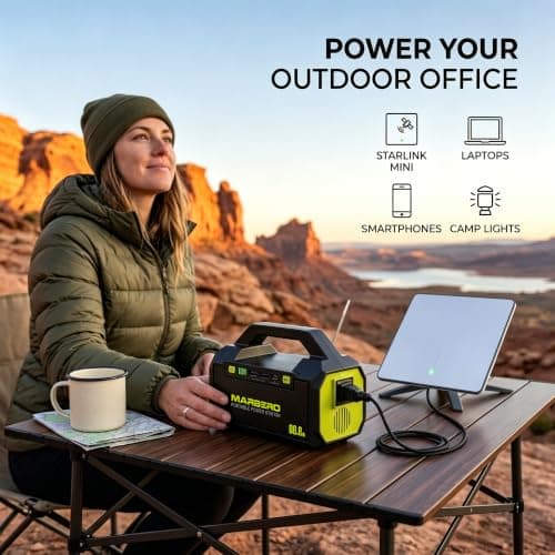 MARBERO Portable Power Station with AC Outlet 100W Solar Generator 88.8Wh - Thumbnail 5