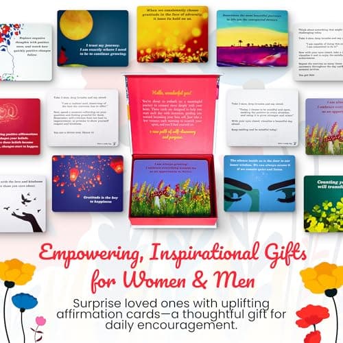 HALD Positive Affirmation Cards with Mindfulness Exercises, Inspirational Tools for Everyone, Motivational Items, Self Care Gifts for Women, Men & the Youth, 60 Transformative Affirmation Cards - Thumbnail 3