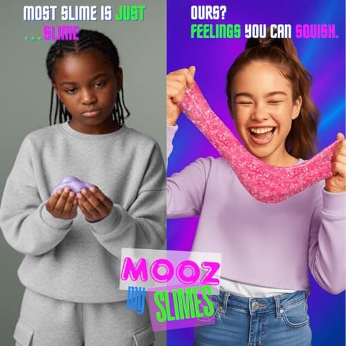 Dreamy Cloud Slime Kit – ASMR Slime for Kids (3-Tone Purple, Orange & Snow), Non-Sticky & Scented Cloud Dough, Dreamy Axolotl Charm & Beads, for Ages 5–12 & Teens, 7oz, MOOZ Magic - Thumbnail 4