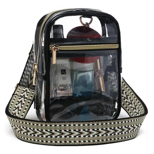 Bunnychill Clear Bag Stadium Approved, Women clear Crossbody Purse Bag, Clear Stadium Bags for Sporting Events, Concerts - Image 1