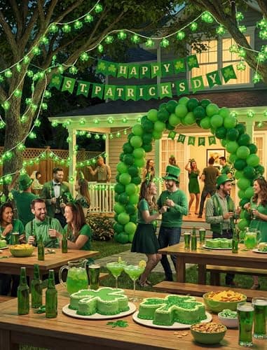 LED Shamrock String Light, 8.5Ft Clover String Light with 10 3D Green Clover Lights,Outdoor Irish Shamrock St Patrick's Day String Lights for Indoor Outdoor St. Patrick's Day Party Irish Holiday Decor - Thumbnail 5