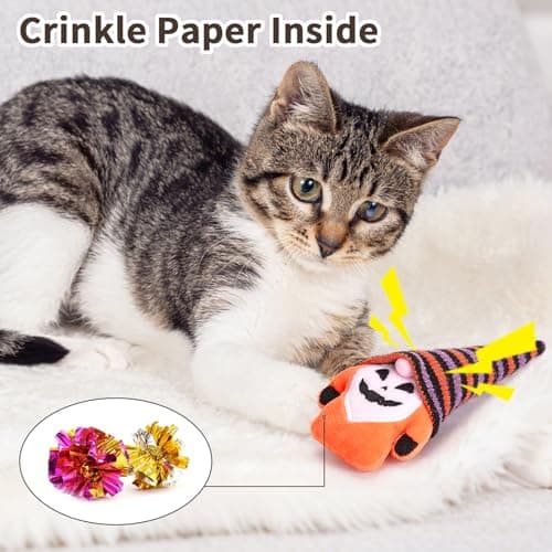 Retro Shaw Cat Toys Gnomes, 3 Pack, Catnip Toys for Indoor Cats Kitty Kicker Chew, Safe Teeth Cleaning Interactive Kitten Toy for All Pet Breeds, 6.7 Inches - Thumbnail 4