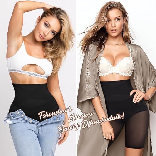 Ganado Shapewear Tummy Control Shorts for Women Cross Design High Waisted Underwear Body Shaper Stomach Shapewear - Thumbnail 2