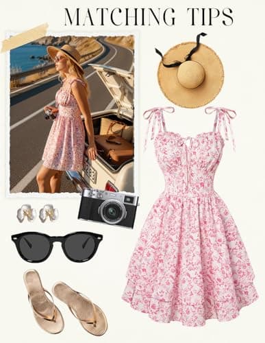 Scarlet Darkness Floral Mini Dress for Women Teens Summer 2026 Fairy Corset Sundress Graduation Dresses Red Floral XL - Thumbnail 5