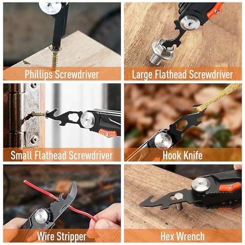 ZOOI Gifts for Men Dad, Pocket Multitool, EDC Gear, Mens Gifts for Him Boyfriend, Fathers Day Mens Gifts for Dad, Pocket Tools for Fishing Camping Gear, Fathers Day Dad Gifts from Daughter Wife - Thumbnail 5