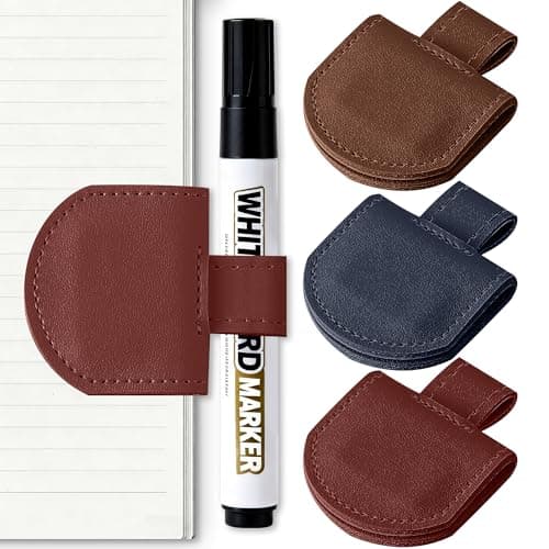 SESENSE Magnetic Pen Holder for Notebook - 3 Pcs Leather Magnetic Bookmarks Holder for Reading Women, Book Lover Gifts for Bookish, Wide Size - Image 1