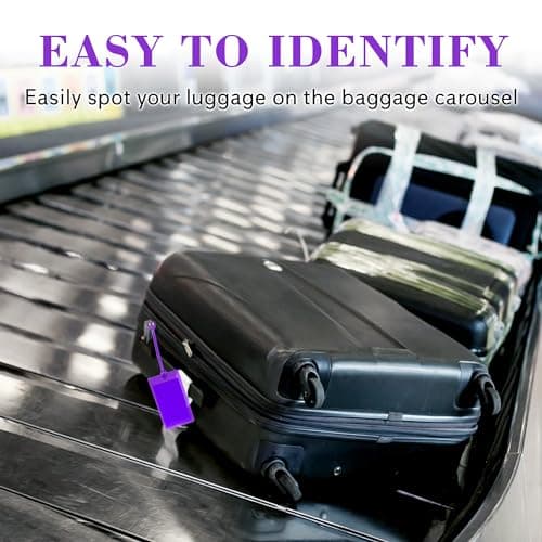 50 Pack Luggage Tags for Suitcases, Airplane Travel Essentials for Flying, International Travel Must Haves, and Luggage Accessories by Sodsay - Thumbnail 5
