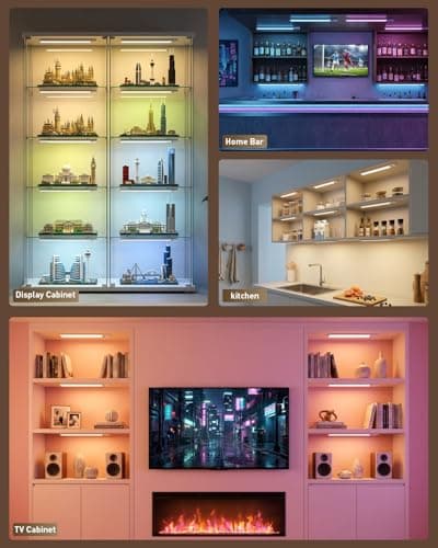 Under Cabinet Lighting Wireless, RGB Motion Sensor Light Indoor, 4 Pack - Thumbnail 4