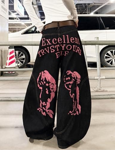 MaxOpen Women's Y2k Hip Hop Baggy Jeans - Thumbnail 4