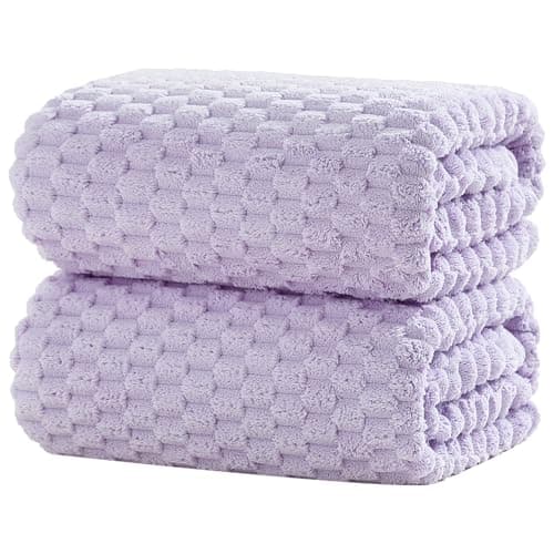 NALIVO Extra Large Bath Towel Sheet-40x80 Inches Oversized,Super Soft,Quick Dry,Microfiber Shower Towels Highly Absorbent,Plush Bathroom Towels for Adults, Premium Quality (Lavender, 2PCS) - Image 1