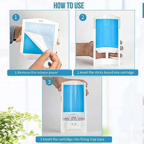 OSVDO Trap Refills, Flying Insect Trap Refill Kit NO Device - 4 Pcs Glue Cards, Each Glue Card Lasts up to 65-Day or Until Full Flying Insect Trap (4 x Refills) - Thumbnail 6
