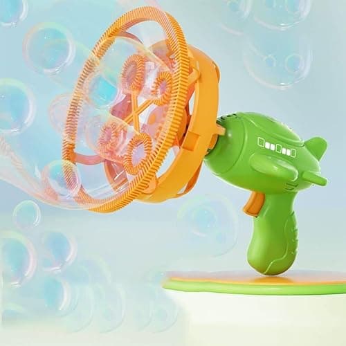 Bubble Gun for Kids, Automatic Bubble Machine with Double Bubble Effect, 1000+ Bubbles Per Minute, Birthday Christmas Party Favors Gift for Boys Girls Toddlers Age 3-9 (Red) (Small Airplane) - Image 1
