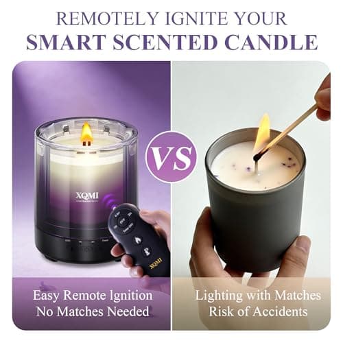 XQMI Smart Scented Candles,Perfume-Grade Scented Candle for Women, 4.25oz Natural Soy Wax, Candles for Home Scented, Birthday Gifts, Valentine’s Day Candle for Her(Heartbeat Rhythm) - Thumbnail 6