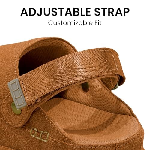 Uggsly Goldenstar Clogs Uggsly Slippers Women Evellyhootds Cushionaires Slip-On Mules Fall Clogs for Women 2025 Clog Back Strap Maroon - Thumbnail 5