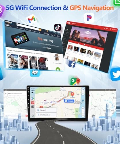 Wadpon 8Core 2G + 64G Android Car Radio for Honda Civic 2012 2013 2014 2015 Carplay Android Auto, 9 Inch Touch Screen Car Stereo Multimedia Player Head Unit GPS FM SWC Backup Camera MIC CANBUS - Thumbnail 5