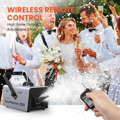 Snow Machine,1500W Snow Maker With Remote Control for Indoor Outdoor - Thumbnail 6