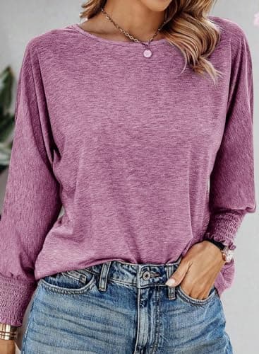 Dokotoo Womens Fashion Women's T-Shirts T Shirts Long Sleeve Crop Tops Trendy Long Sleeve Summer Fall 2025 Tops - Thumbnail 3