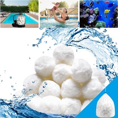 Hsyydzi 3.1 lbs Pool Filter Balls for Sand Filter Pump for Above Ground Pool, Eco-Friendly Reusable Fiber Filter Media Ball for Swimming Pool Sand Filters (Equals 100 lbs Pool Filter Sand) - Image 1