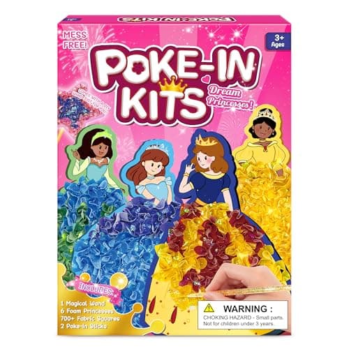 ZUNIRA Poke Art Kits Dream Princess Mess-Free DIY Crafts for Kids Ages 3+
