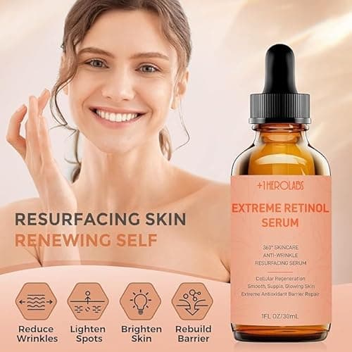 +1Herolabs Face Serum Set – Retinol Serum & Hyaluronic Acid for Face – Anti Aging Skin Care Set for Women – Firm, Wrinkle Smoothing - Thumbnail 4