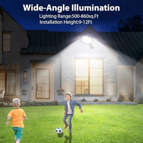 Solar Street Lights Outdoor Waterproof，IP65 Outdoor Solar Lights Dusk to Dawn，168 LED Flood Motion Sensor for Parks Courtyards, 2 Pack - Thumbnail 6