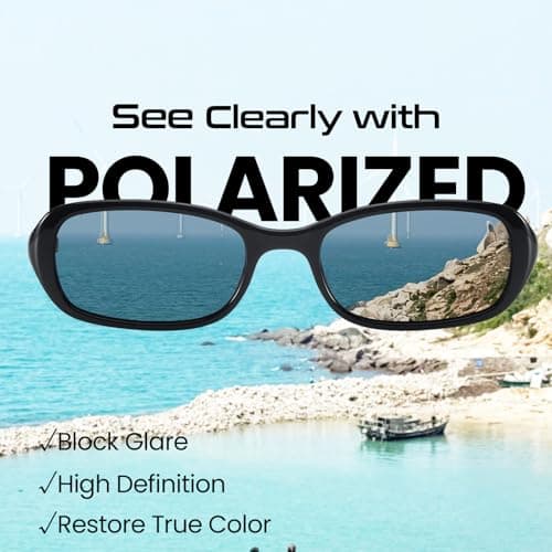 DreamCalf Retro Sunglasses for Women Men Vintage 90s Small Rectangular Sun Glasses 2026 Trendy Narrow Shades - Thumbnail 5