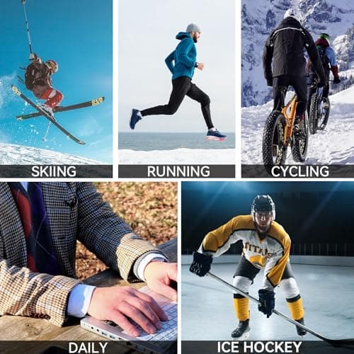 AMZSPORT Mens Thermal Base Layer Set Warm Fleece Lined Winter Underwear Breathable Long Johns Compression Long Sleeve Top & Bottom Grey S - Thumbnail 6