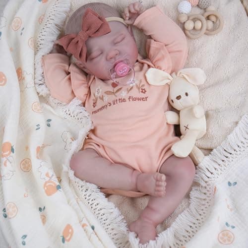 Milidool Realistic Reborn Baby Dolls Girl-20 Inch Real Life Baby Doll with Poseable Soft Body, Newborn Lifelike Baby Dolls with Accessories for 3+ Years Old Kids Girls Gift, Pretend Play, Collection - Image 1