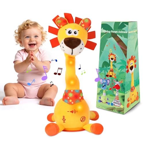 LUKETURE Dancing Talking Lion Plush, Interactive Stuffed Animal Toy, Musical Plush with Record & Repeat, Sings 10 Songs, LED Lights - Image 1