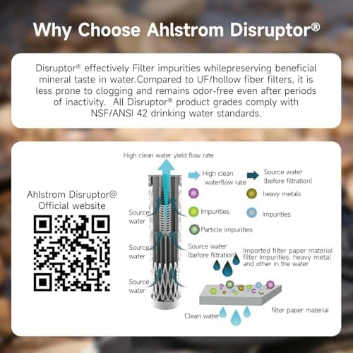 Nawaza Portable Electric Water Filter - 0.01 Micron Outdoor Camping Water Purifier for Hiking, Camping Water Filtration System Survival,Travel and Emergency (Grey) - Thumbnail 3