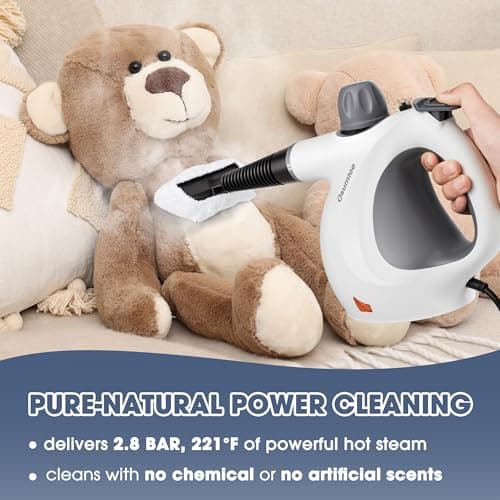 Osumlee Pressurized Handheld Steam Cleaner with 14 pcs Accessories 15.2OZ Multi-Purpose Portable Steamer for Cleaning, Multi-Surface Steamer for Home, Floor, Grout - Thumbnail 5