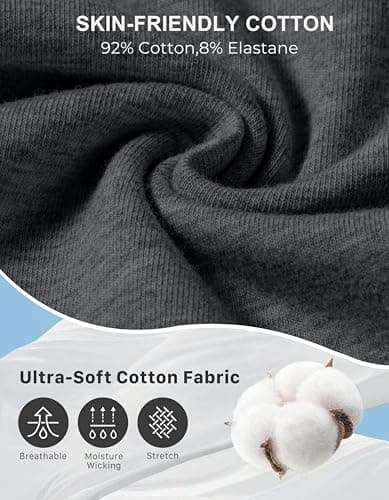 Soothfeel Women's Cotton Sweatpants Lounge Sweat Pants High Waisted Open Bottom Casual Yoga Pants for Women with Pockets, Charcoal, XSmall - Thumbnail 4