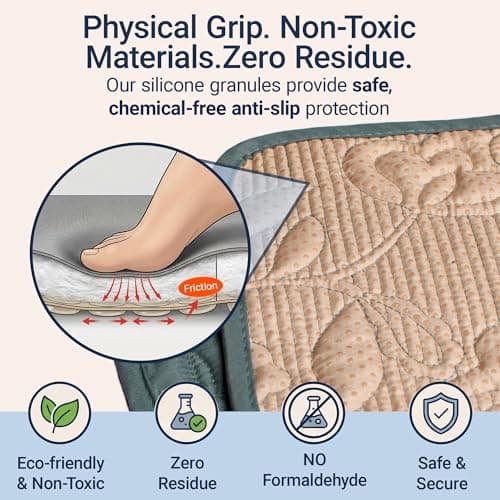 BIABIORY Stair Rugs Runners Covers, Rugs Runners for Elderly and Dogs, 8" X 30" (7Pack) Stickiness Soft Stair Rugs with Reusable Non-Slip Silicone Particles Backing, Machine Washable - Dusty Rose - Thumbnail 4