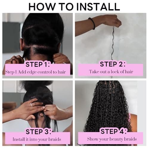 Boho Human Hair for Braiding #4/27/30 100% Brazilian Human Braiding Hair 100G Deep Wave Braiding Human Hair for Boho Braids 18 Inch - Thumbnail 4