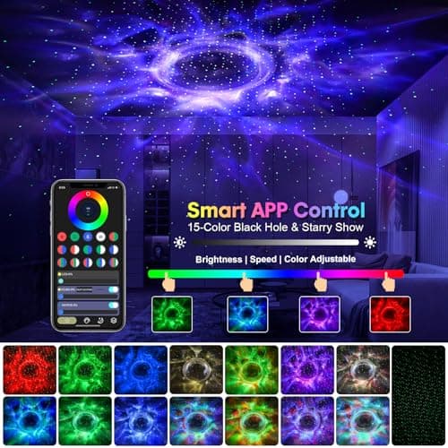 Astronaut Star Projector Galaxy Night Light, Space Projector with Remote and Timer, Starry Nebula Ceiling LED Lamp, Kids Room Decor Aesthetic, for Christmas, Birthdays, Valentine's Day - Thumbnail 2
