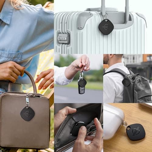 [Apple MFi Certified] VOCOlinc Air Tracker Tags 4 Pack Black, Smart Key Finder Work with Apple Find My APP (iOS Only,Not for Android), Item Locator for Luggage Suitcases/Bag/Wallet,Replaceable Battery - Thumbnail 6