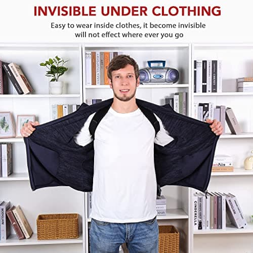 Schiara Posture Corrector for Men and Women, Comfortable Upper and Back Brace, Adjustable Back Straightener Support for Back, Shoulder and Neck - Thumbnail 6