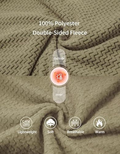 M MAELREG Mens Winter Zip-Up Hoodie Jacket Lightweight Stretch Double-Sided Fleece with 5 Pockets for Outdoor - Thumbnail 4