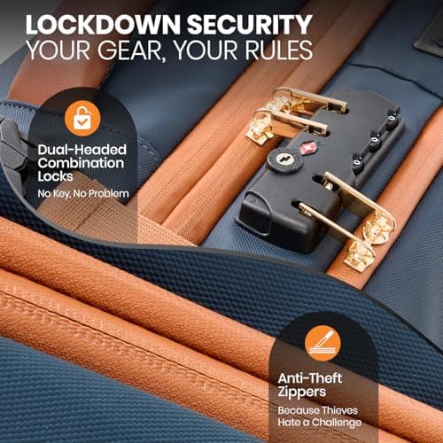 Fanwoli Vacuum Rolling Travel Backpack, Carry On Luggage with TSA Lock & Anti Theft Zipper, 70L Expandable Airback with Compression Pump, Waterproof Laptop Bag Ideal for Flight & Business - Thumbnail 4