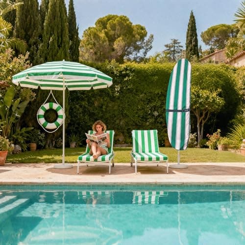 DEER LAND Patio Umbrella Cover, Waterproof Outdoor Umbrella Cover, PU-Coated Polyester Parasol Umbrella Cover with Zipper, Adjustable Strap and a Support Pole, UPF 50+ Windproof Design - Thumbnail 6